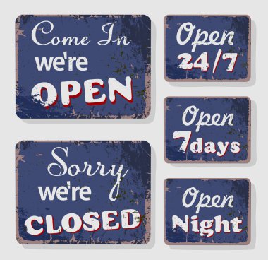 retro vintage işaretler kümesini