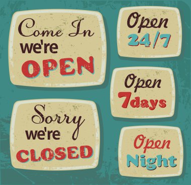 retro vintage işaretler kümesini