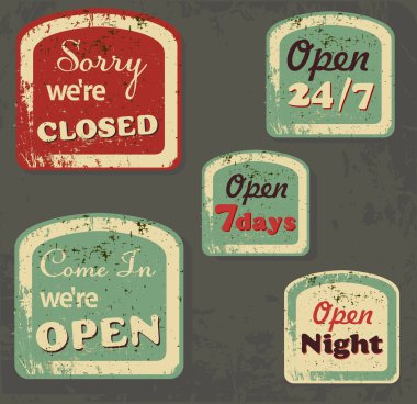 retro vintage işaretler kümesini