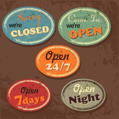 retro vintage işaretler kümesini