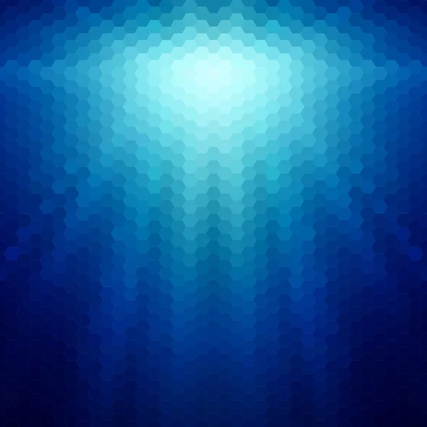 Fond abstrait avec des rayons d'hexagones — Image vectorielle