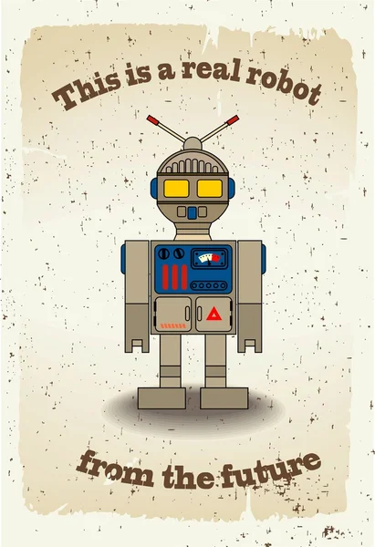 Robot de dibujos animados — Vector de stock