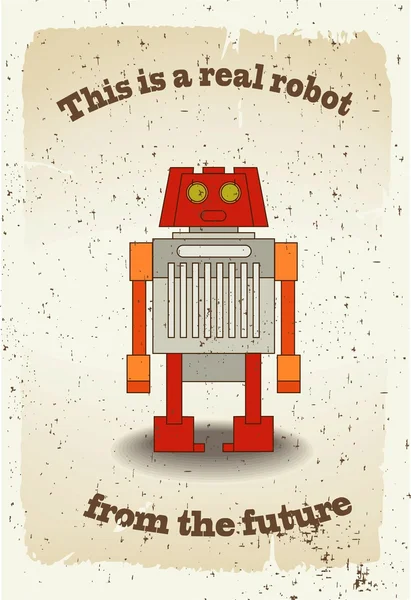 Robot de dibujos animados — Vector de stock