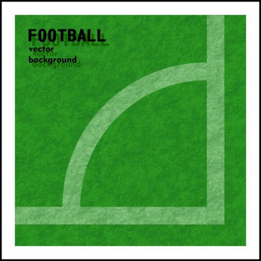 Futbol (soccer) vektör arka plan, bir köşe işaret hattı
