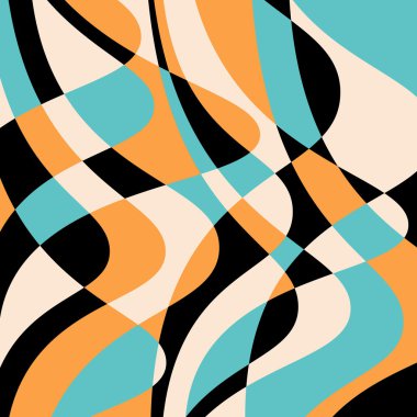 Retro soyut dalgalar desen.