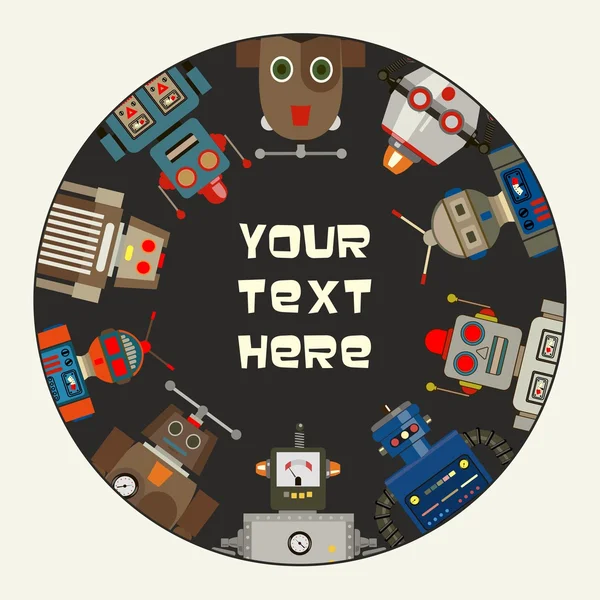 Robots Promotional Frame Vector Graphics
