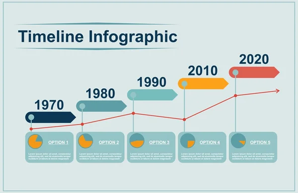 Cronología Infografía — Archivo Imágenes Vectoriales