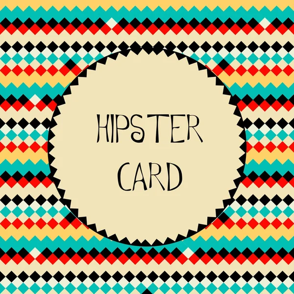 Modello di carta Hipster — Vettoriale Stock