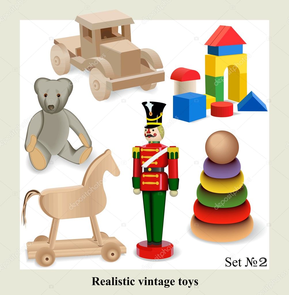 Realistic vintage toys for kids