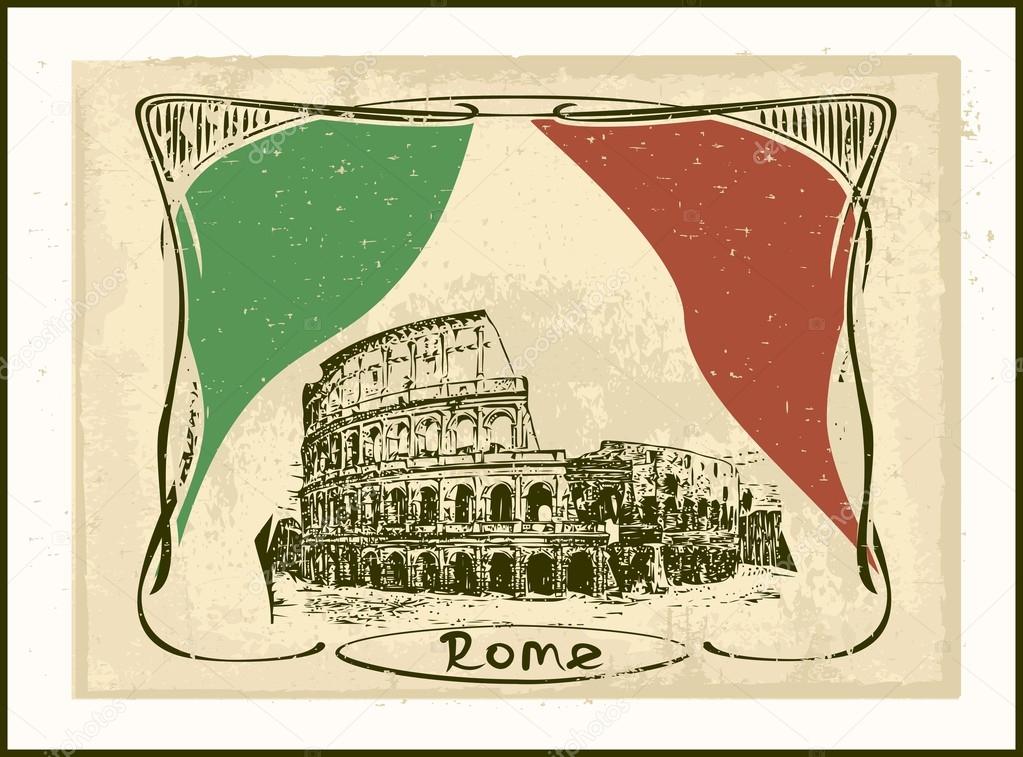 Retro Rome card