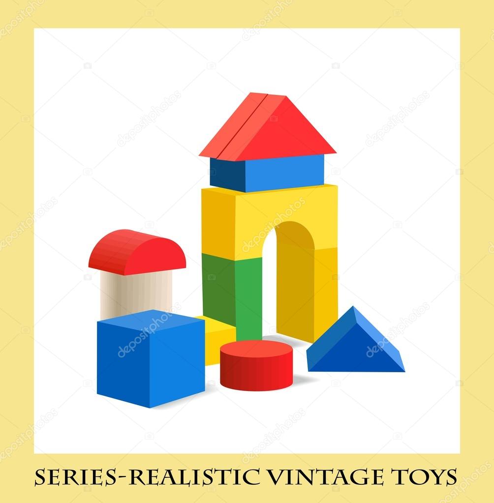 Colorful wooden blocks toy