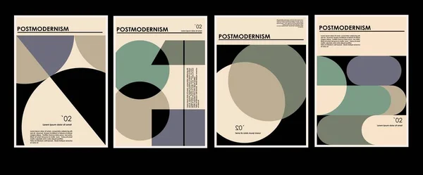 Artworks, poster inspired postModern of vector abstract dynamic symmetic symbol with bold geometry shape, poster art design, magazine front page, hi-tech print, cover arart. — 스톡 벡터