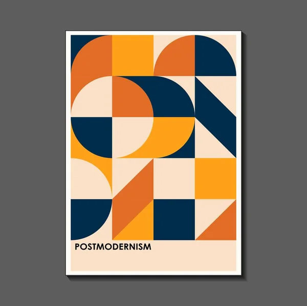 Fashion Retro Poster Inspired Postmodern Bauhaus Useful Interior Design Background — Stock Vector