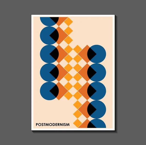 Mode Retro Plakat Inspiriert Von Der Postmoderne Bauhaus Nützlich Für — Stockvektor