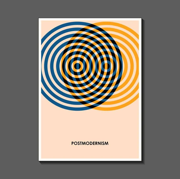 Mode Retro Plakat Inspiriert Von Der Postmoderne Bauhaus Nützlich Für — Stockvektor