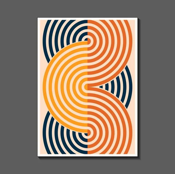 Mote Retro Plakat Inspirert Postmoderne Bauhaus Nyttig Interiørdesign Bakgrunn Plakatdesign – stockvektor