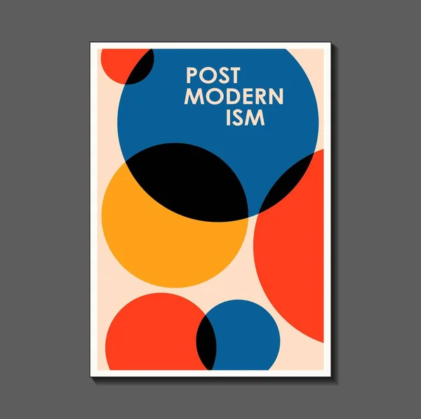 Mode Retroaffisch Inspirerad Postmoderna Bauhaus Användbar För Inredning Bakgrund Affischdesign Royaltyfria illustrationer