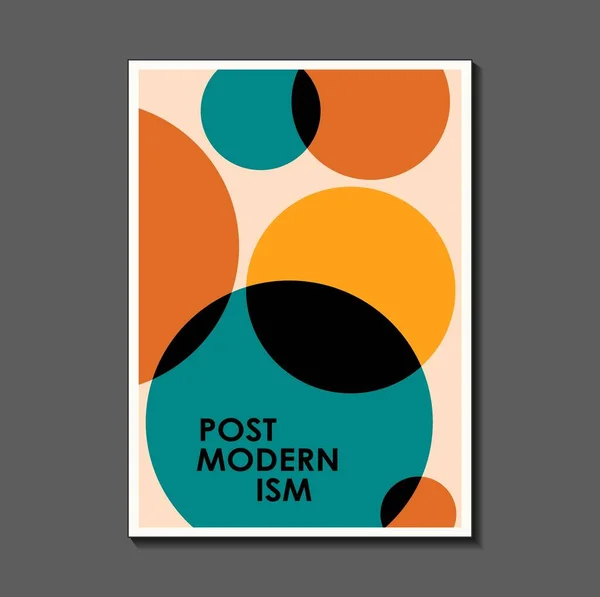 Mode Retroaffisch Inspirerad Postmoderna Bauhaus Användbar För Inredning Bakgrund Affischdesign Royaltyfria illustrationer