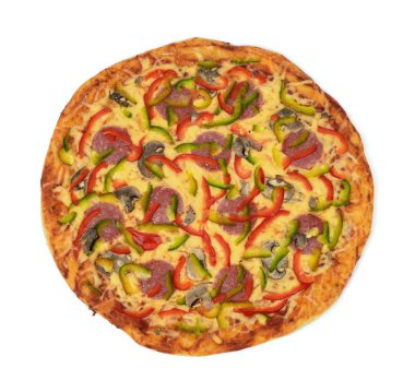 Bütün pizza Üstten Görünüm