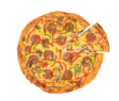 Pizza 'nın üst görüntüsü