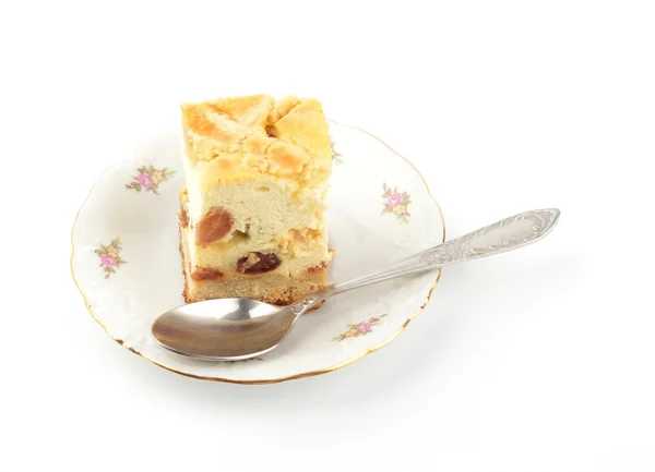 Cheesecake που απομονώνονται σε λευκό — Φωτογραφία Αρχείου