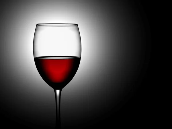 Glass of wine lit with back-light — Stock Photo, Image