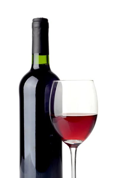 Красное вино изолировано на белом — стоковое фото