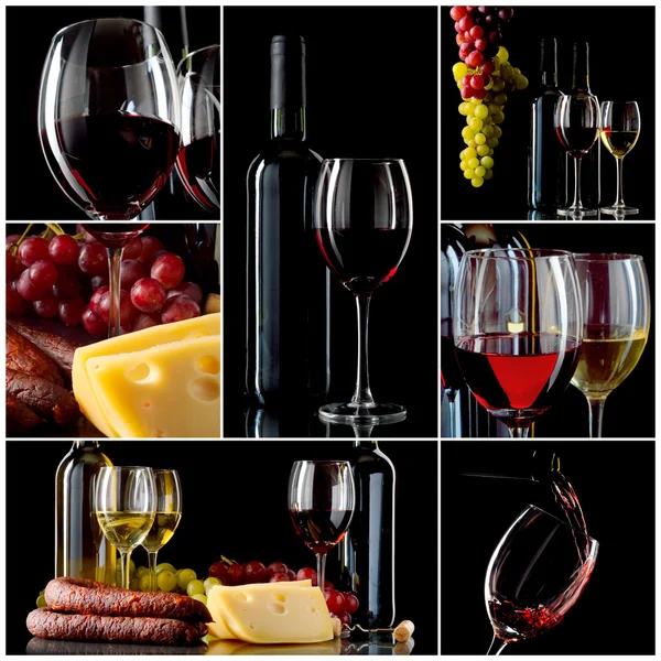 Collage di vino — Foto Stock