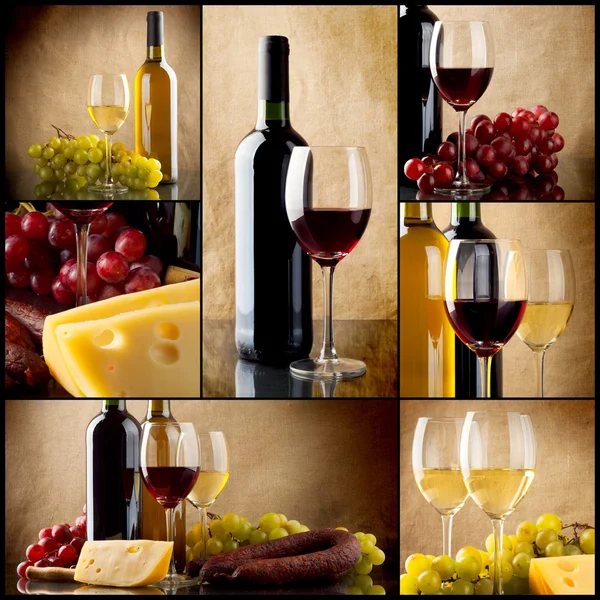 Collage di vino — Foto Stock