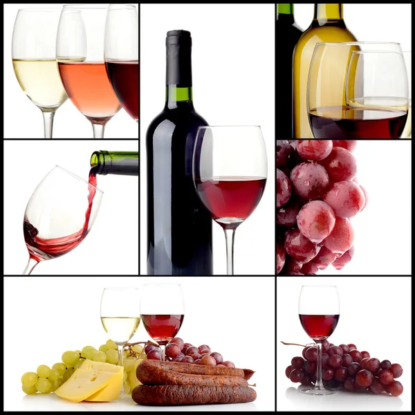 Collage de vino — Foto de Stock