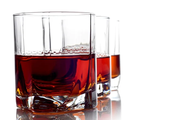 Drei Gläser Whisky — Stockfoto