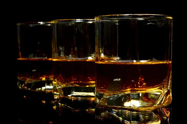 Tres vasos de whisky —  Fotos de Stock