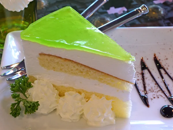 Lemon mousse cake — Stock Photo, Image