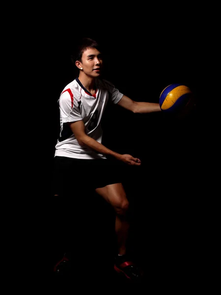 Jogador Asiático de Voleibol — Fotografia de Stock