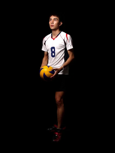 Asiatisk volleyballspiller – stockfoto