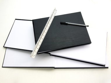 boş sayfa, kitap ve donanımları