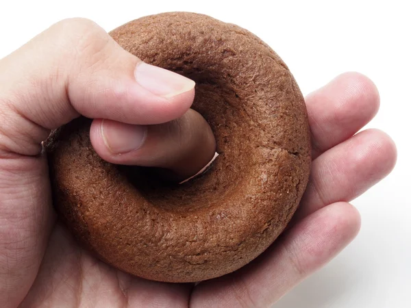 Chocolate donut tårta — Stockfoto