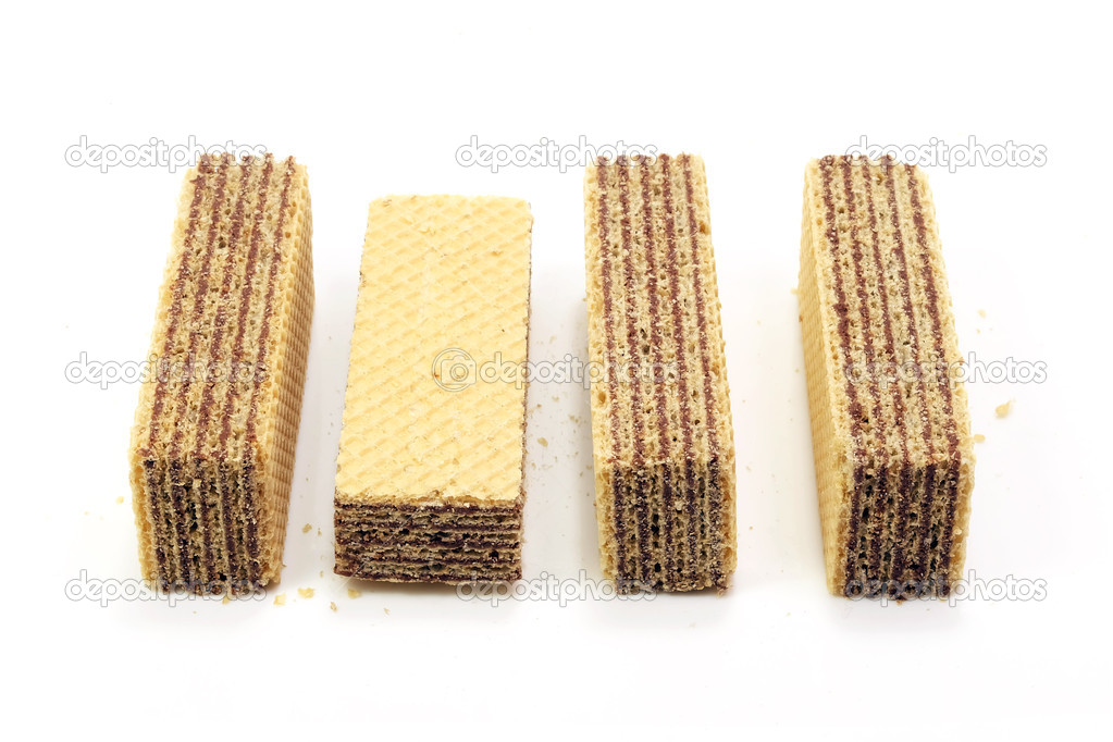 Chocolate Wafer In Isolated