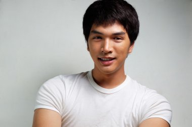 Portrait of Asian Male Model clipart