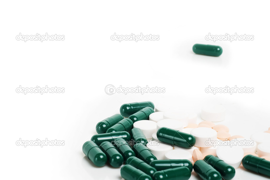 Drugs in white background