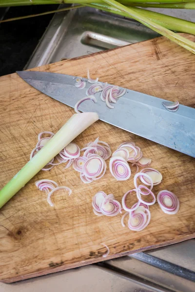 Zitronengras in Scheiben geschnitten — Stockfoto