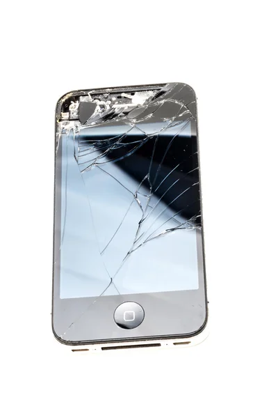 Tela de telefone quebrado — Fotografia de Stock