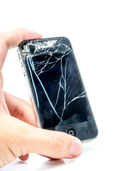 Gebroken telefoon scherm — Stockfoto