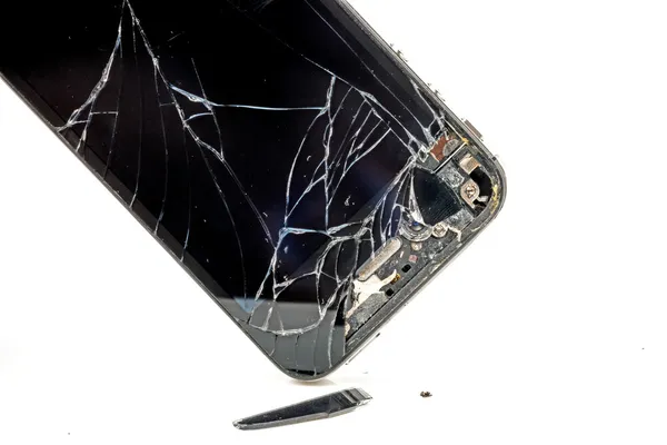 Tela de telefone quebrado — Fotografia de Stock