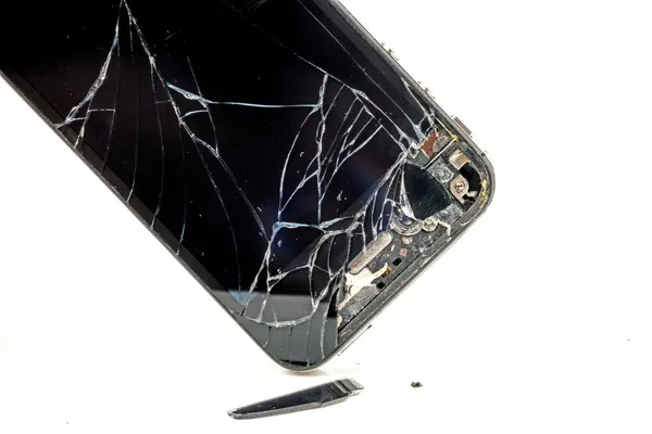 Gebroken telefoon scherm — Stockfoto