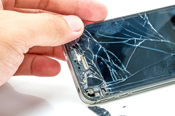 Broken phone screen — Stock Photo, Image
