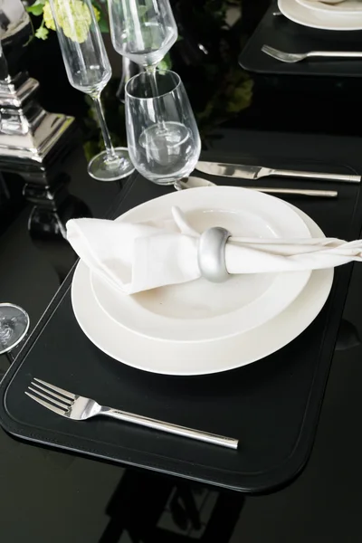 Dekorace stolu pro jídlo čas — Stock fotografie