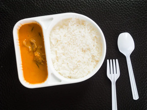 Rice and curry in the meal box set