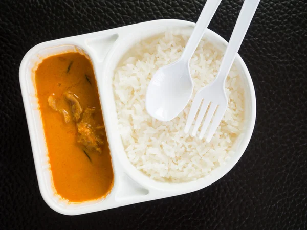 Rice and curry in the meal box set