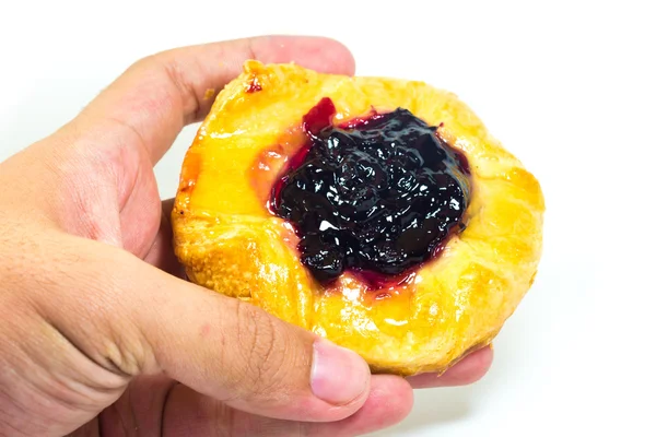 Isolated blueberry danish — Stock Photo, Image